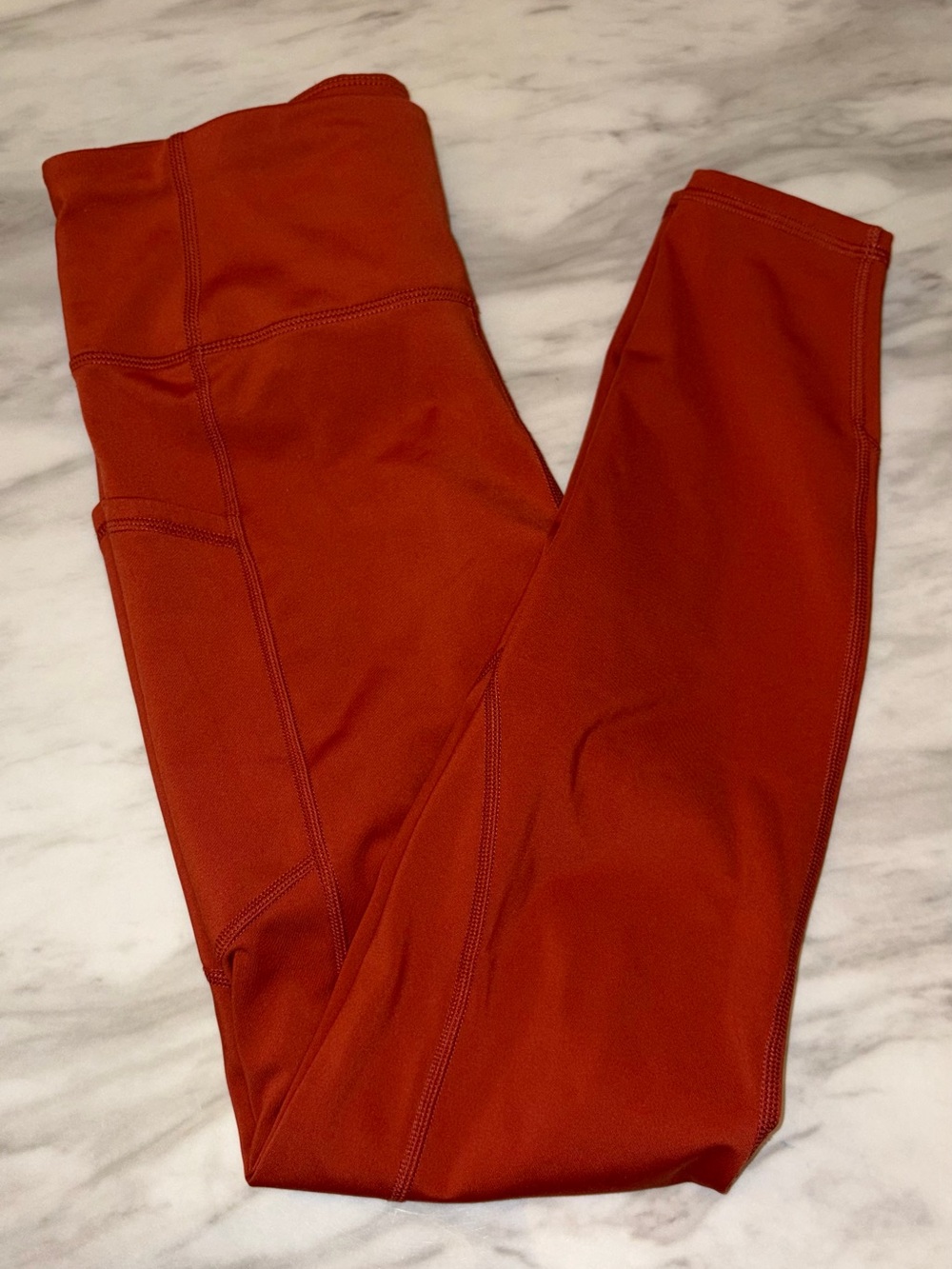 Member's Mark Extra-Warm Legging S High Rise Pockets Rust Bronze Athletic